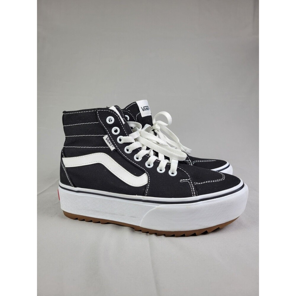 Vans Filmore Hi Tapered Lace Up SK8 Top Platform Black White Womens 7.5 Chunky